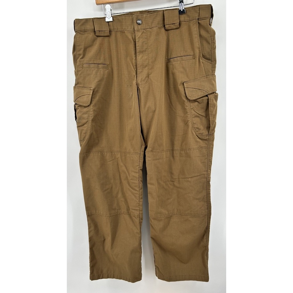 5.11 Tactical Poly Cotton Blend Dark Brown Flex Waist Cargo Pants Men's 38x30